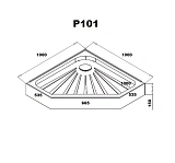 Душевой поддон Ceruttispa 100x100 P101 трапеция фото 2