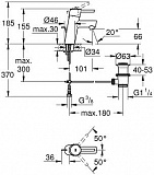 Смеситель Grohe Concetto New 3220410E для раковины с донным клапаном фото 4