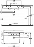 Раковина Geberit Renova Plan 85 см 122185000 фото 6