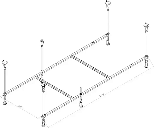 Каркас для ванн 170x70 AM.PM Func W84A-170-070W-R с монтажным набором фото 2