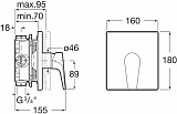 Смеситель Roca Atlas 5A2B90C00 для душа с внутренней частью фото 2