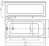 Акриловая ванна Aquatek Мия 160x70 MIY160-0000001 фото 5