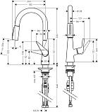 Смеситель Hansgrohe Talis M51 72815000 для кухонной мойки фото 5