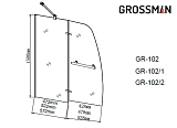 Шторка для ванны Grossman 110x150 GR-102/2 профиль хром стекло прозрачное фото 3