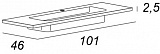 Раковина Cezares Glass 101 см 50170 фото 4