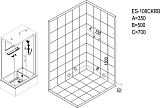 Душевая кабина Esbano Elegancia ESKB108CKRBR фото 3