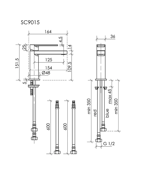 Смеситель для раковины Sancos Studio SC9015BB фото 5