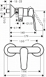 Смеситель Hansgrohe Logis E 71602000 для душа фото 2