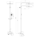 Душевая стойка Lemark Unit LM4562C со смесителем фото 2