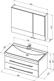 Мебель для ванной Aquanet Нота 90 с раковиной Нота фото 6