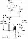 Смеситель Grohe BauClassic 32868000 для раковины-чаши с донным клапаном фото 4