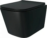 Унитаз Watersense Eva Pro Vortex Black W00789 подвесной безободковый с микролифтом фото 1