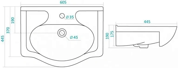 Мебельная раковина Style Line Селигер 65 ЛС-00000157 фото 2