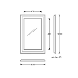 Зеркало Kerama Marazzi Plaza 65x100 PL.C.mi.65\CAP с подсветкой бежевое фото 3