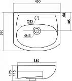 Раковина Santek Азов 45 см 1.WH11.2.449 фото 4