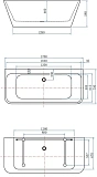 Акриловая ванна Aquanet Family 13775-MW 170x75 с панелью фото 2