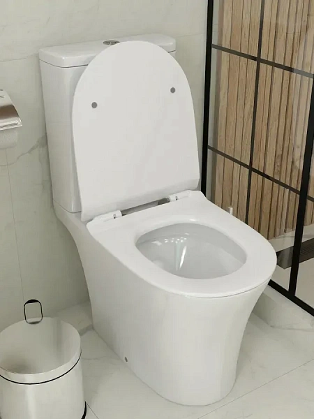 Унитаз-компакт Paomo Belinda Pro Vortex PO-40811 напольный безободковый с микролифтом фото 7
