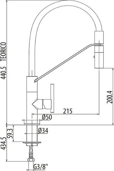 Смеситель Gattoni Linea 34 0715/PCC0 для кухонной мойки фото 4