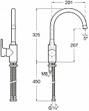 Смеситель Roca L20 5A8409C0M для кухонной мойки фото 6