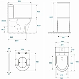Унитаз-компакт Paomo Eva Pro PO-40305 напольный безободковый с микролифтом фото 12