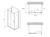 Душевой уголок ABBER Schwarzer Diamant 180x60 AG30180B-S60B-S60B стекло прозрачное профиль черный без поддона фото 5