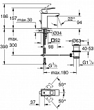 Смеситель Grohe Eurocube 23127AL0 для раковины с донным клапаном фото 5