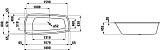 Акриловая ванна Laufen Palomba 180x80 2.4280.0.000.000.1 фото 4
