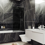 Шторка для ванны MaybahGlass 30x140 MGV-252-5у профиль хром стекло графит фото 1