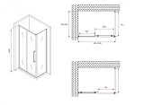 Душевой уголок ABBER Schwarzer Diamant 80x100 AG30100BMH-S80BM стекло матовое профиль черный без поддона фото 5