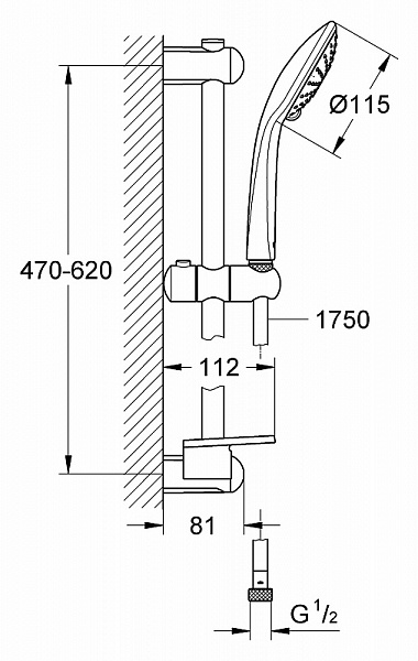 Душевой гарнитур Grohe Euphoria 110 Duo 27230001 фото 2