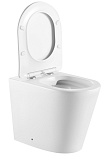 Унитаз приставной Iberica Blanca Burgos Alto IB.BRA.331.1B1 безоободковый с микролифтом фото 10