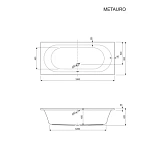 Акриловая ванна Cezares Metauro 180x80 METAURO-180-80-42-W37 фото 3