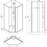 Душевая кабина Aquanet Passion 2.0 263870 90x90 хром фото 5