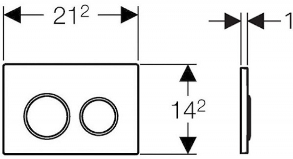 Смывная клавиша для унитазов Geberit Omega 20 115.085.KK.1 фото 2