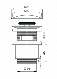 Донный клапан для раковины Cezares CZR-SAT5-01 хром фото 2