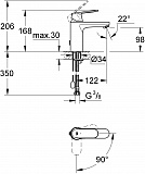 Смеситель Grohe Eurosmart Cosmopolitan 2339700E для раковины фото 2