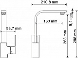 Смеситель WasserKRAFT Alme 1507 для кухонной мойки фото 3