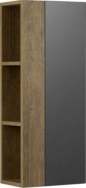 Шкаф-пенал Акватон Терра 35x85 см серый / тёмное дерево 1A247503TEKA0 правый фото 1