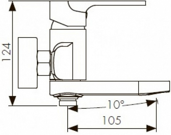 Смеситель Kaiser Linear 59022 для ванны с душем фото 2