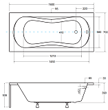 Акриловая ванна Besco Aria Plus 160x70 WAA-160-PU фото 4