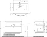 Тумба с раковиной BelBagno Etna H-60 90 подвесная фото 5