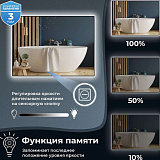 Зеркало Wellsee 7 Rays' Spectrum 85x85 см 172200160 c подсветкой за полотном фото 5