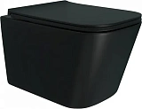 Унитаз Paomo Eva Pro Vortex Black PO-40311 подвесной безободковый с микролифтом фото 7