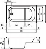 Акриловая ванна Riho Petit 120x70 BZ2500500000000 без гидромассажа фото 3