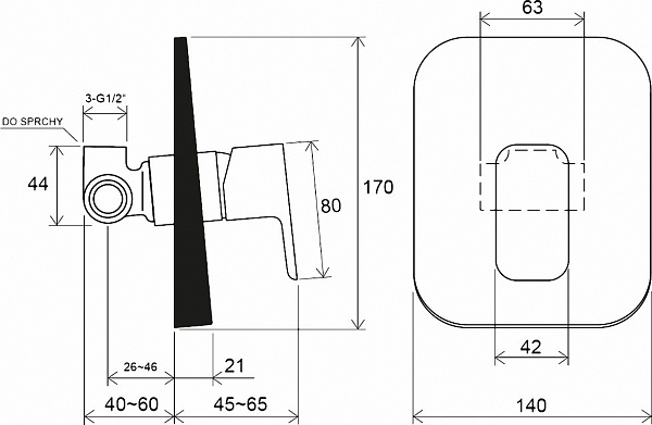 Смеситель Ravak 10° Free TD F 062.00 X070135 для душа с внутренней частью фото 3