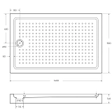 Душевой поддон Cezares 140x90 TRAY-A-AH-140/90-15-W акриловый фото 2