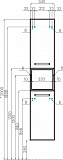 Шкаф-пенал Акватон Лофт Фабрик 34x70 см светлое дерево 1A242803LTDU0 фото 4