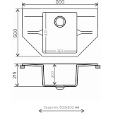 Мойка для кухни Polygran Riff 80 см 855120 фото 2