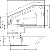 Акриловая ванна Riho Rething Space B115001005 180x110 правая фото 3