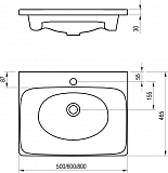 Раковина Ravak Balance 60 см XJX01260000 фото 8